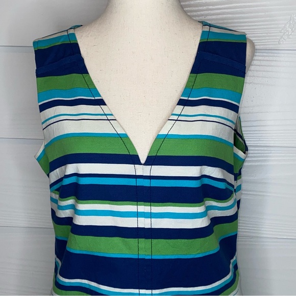 Talbots Peyton striped shift knee-length dress, sz 8 - Picture 3 of 12